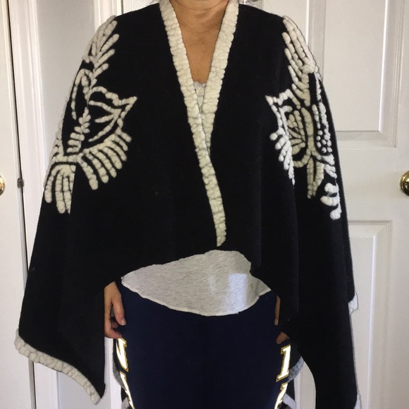 Mango Other - A MANGOBlack cape with white designs.